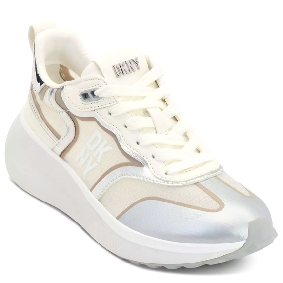 DKNY sneakers white with silver - Picture 2 of 4